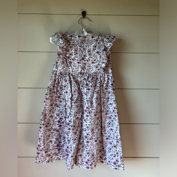 Edgehill Collection Pink Floral Smocked Sleeveless Dress Girls 6 - Picture 3 of 5